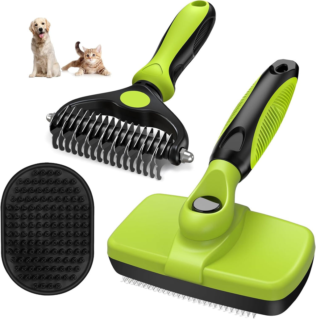 3-in-1 Pet Grooming Brush Set