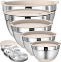 8-Piece Stainless Steel Mixing Bowls with Lids