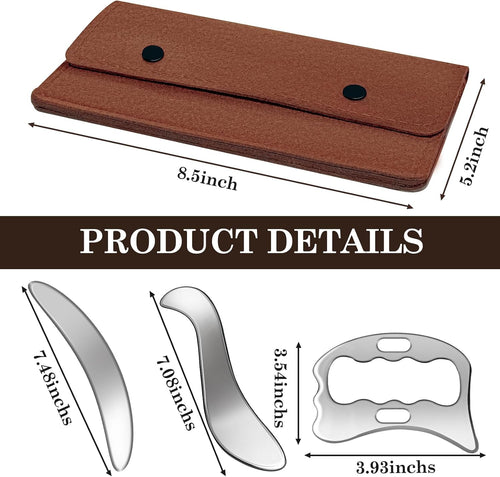 3-in-1 Stainless Steel Gua Sha Tool Set