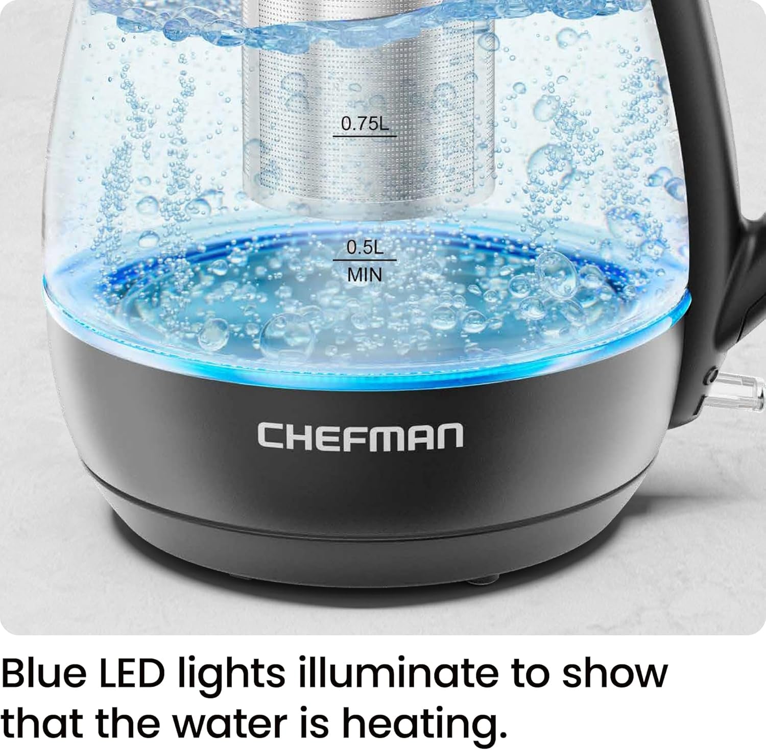 1L Electric Tea Kettle with Infuser – 1500W