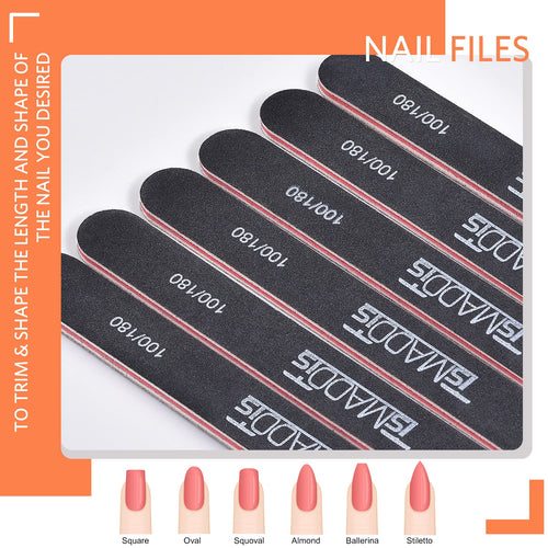 12-Pcs Professional Nail File & Buffer Kit