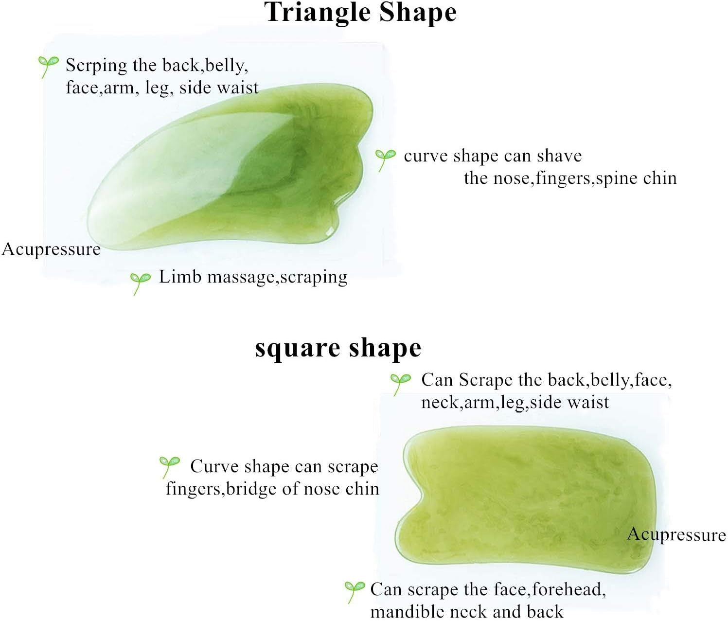 7-Piece Gua Sha Massage Tool Set – Green