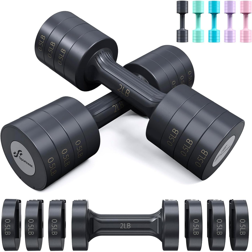 Adjustable Dumbbells Set – 4-in-1 Weights
