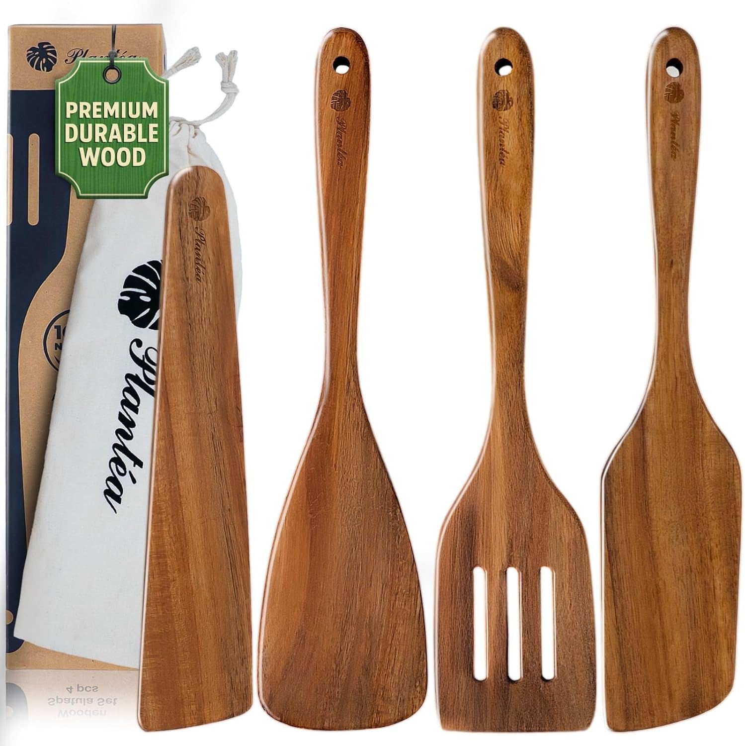 4-Piece Acacia Wood Spatula Set