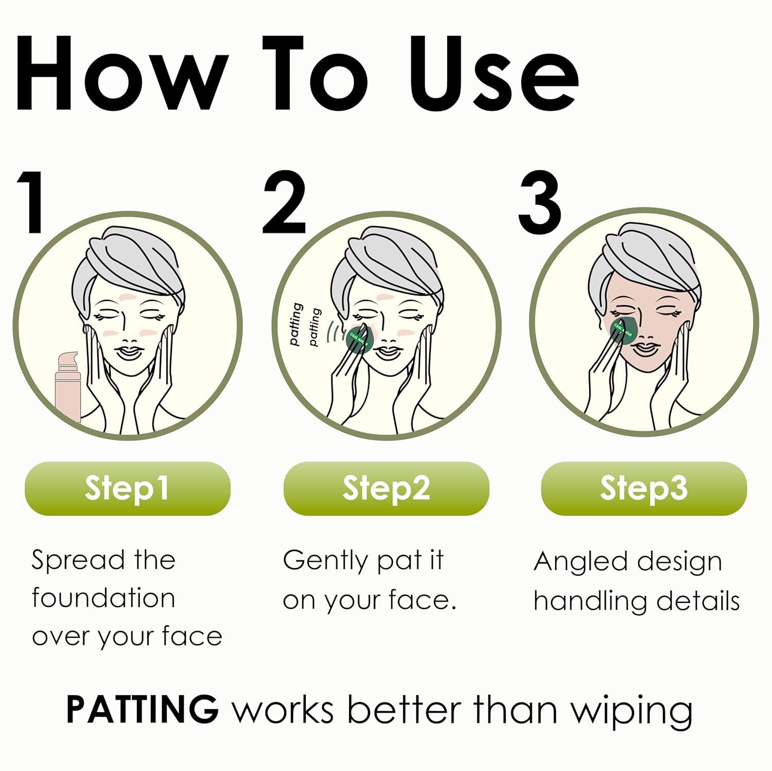 5PCS Latex-Free Makeup Sponge Set – Green