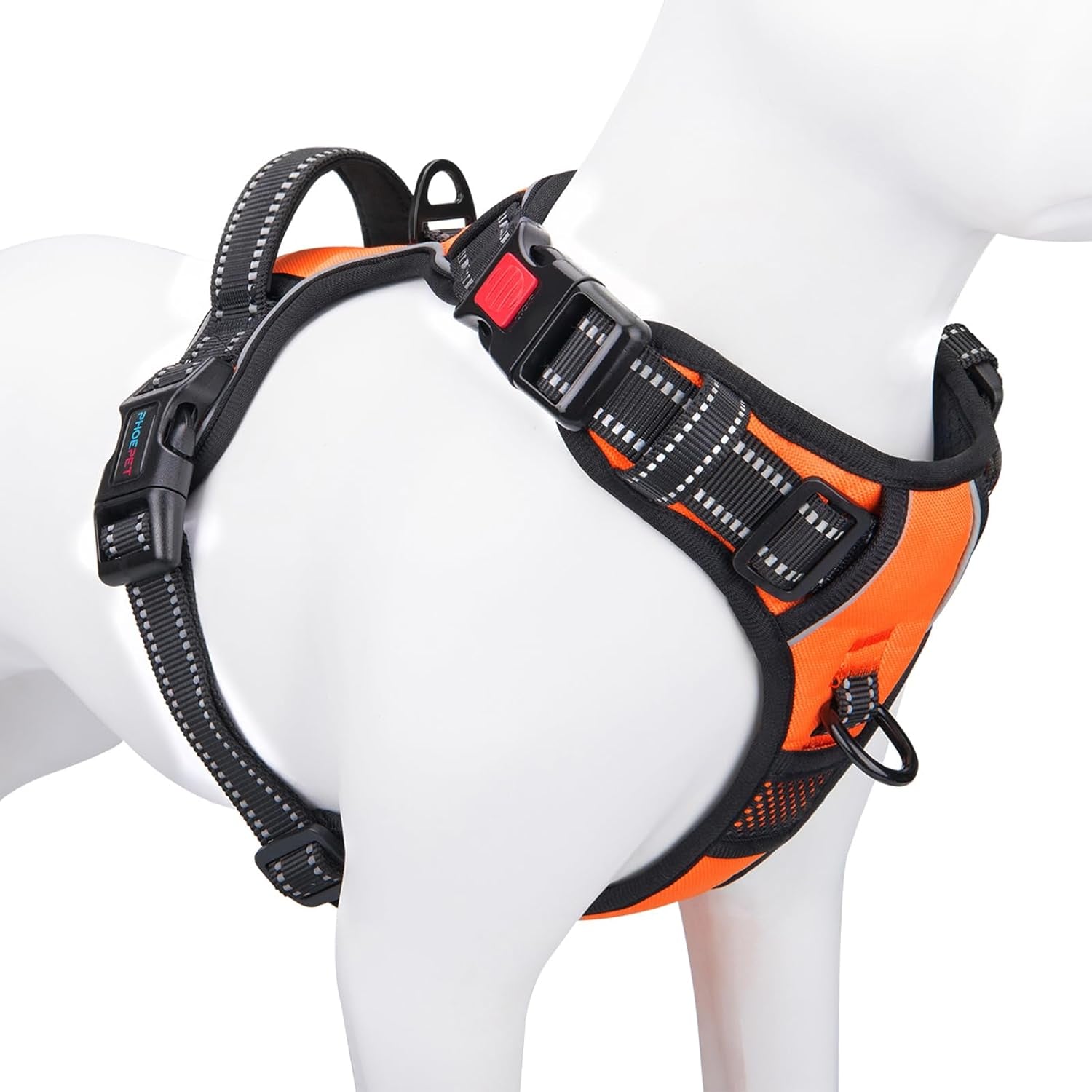 No-Pull Dog Harness – Medium, Orange