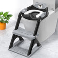Potty Training Seat ， Potty Training Toilet with Step Stool Ladder, for Kids Boys Girls Toddlers - Comfortable Safe Potty Seat with Anti-Slip Pads Ladder (8898 Black)