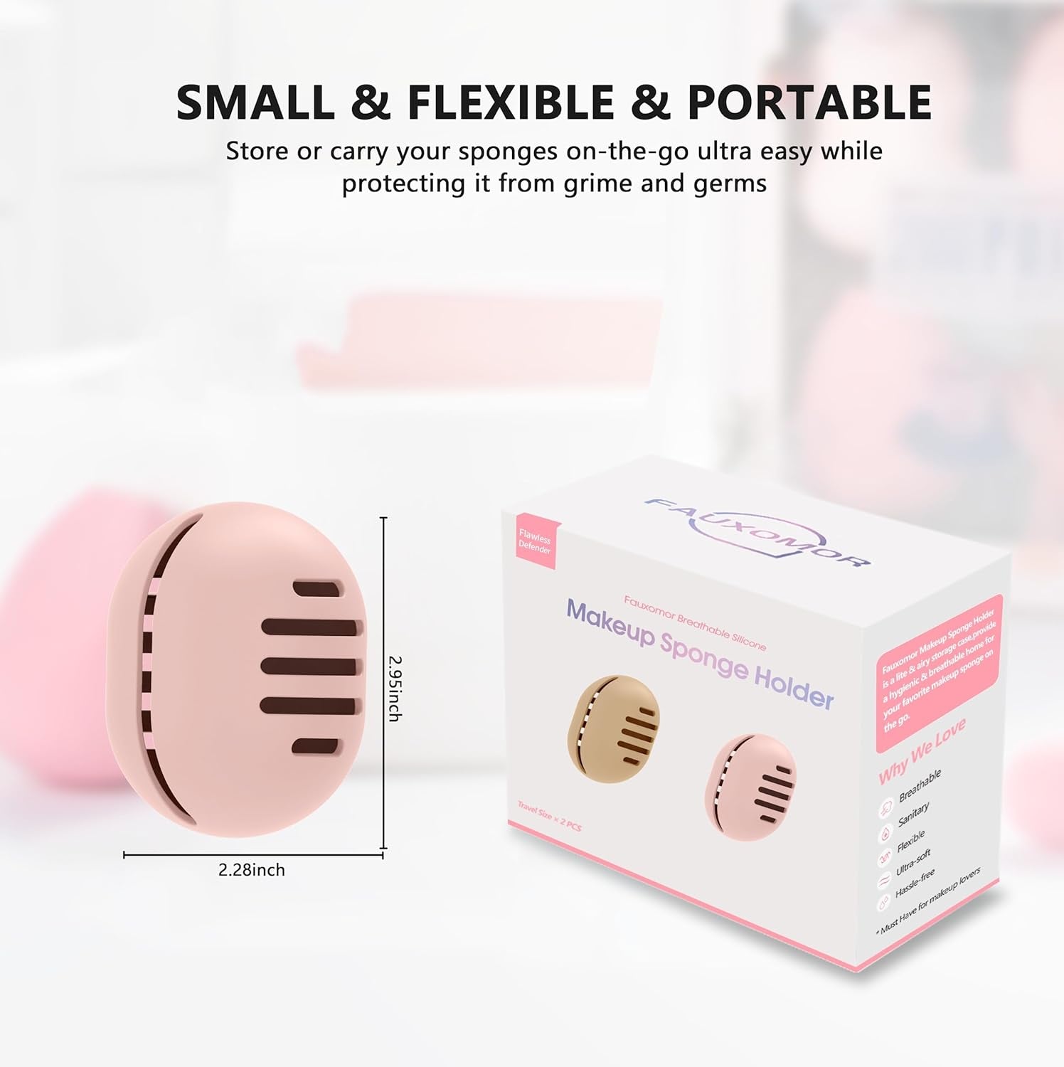 2-Pc Double-Sided Makeup Sponge Holder