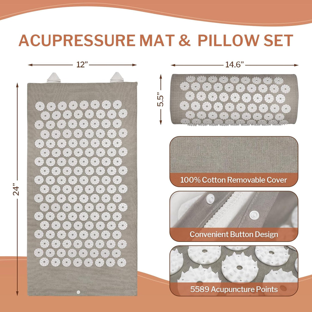 Heated Acupressure Mat with 3 Heat Levels