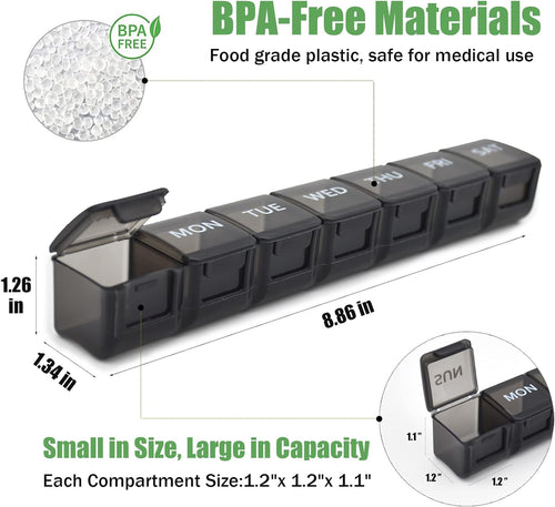 2-Pack Weekly Pill Organizer – AM/PM Compartments