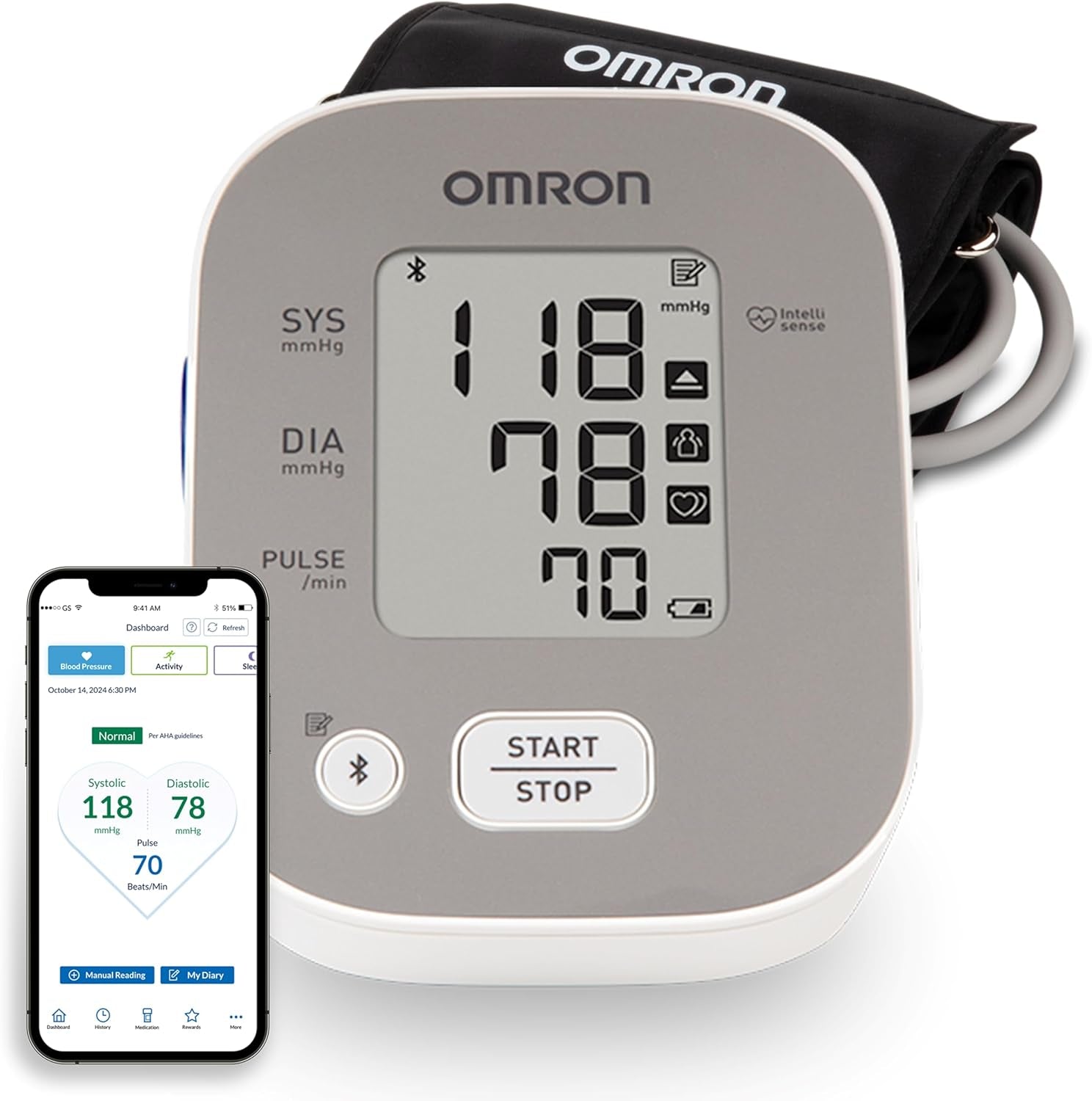 Bronze Upper Arm Blood Pressure Monitor