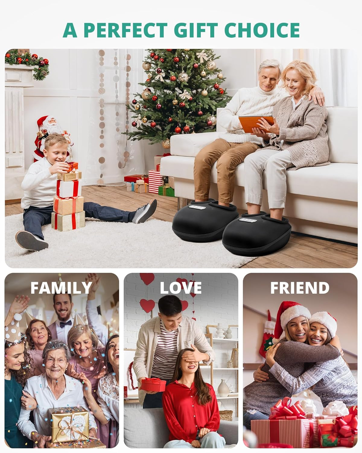 Shiatsu Foot Massager with Heat & Deep Kneading