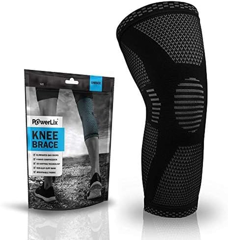 Knee Compression Sleeve Support Brace (Black L)