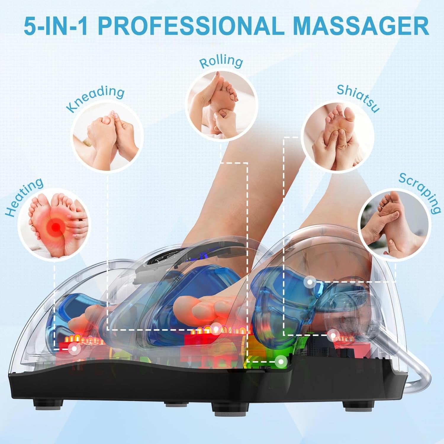 Shiatsu Foot Massager with Heat – Pain Relief