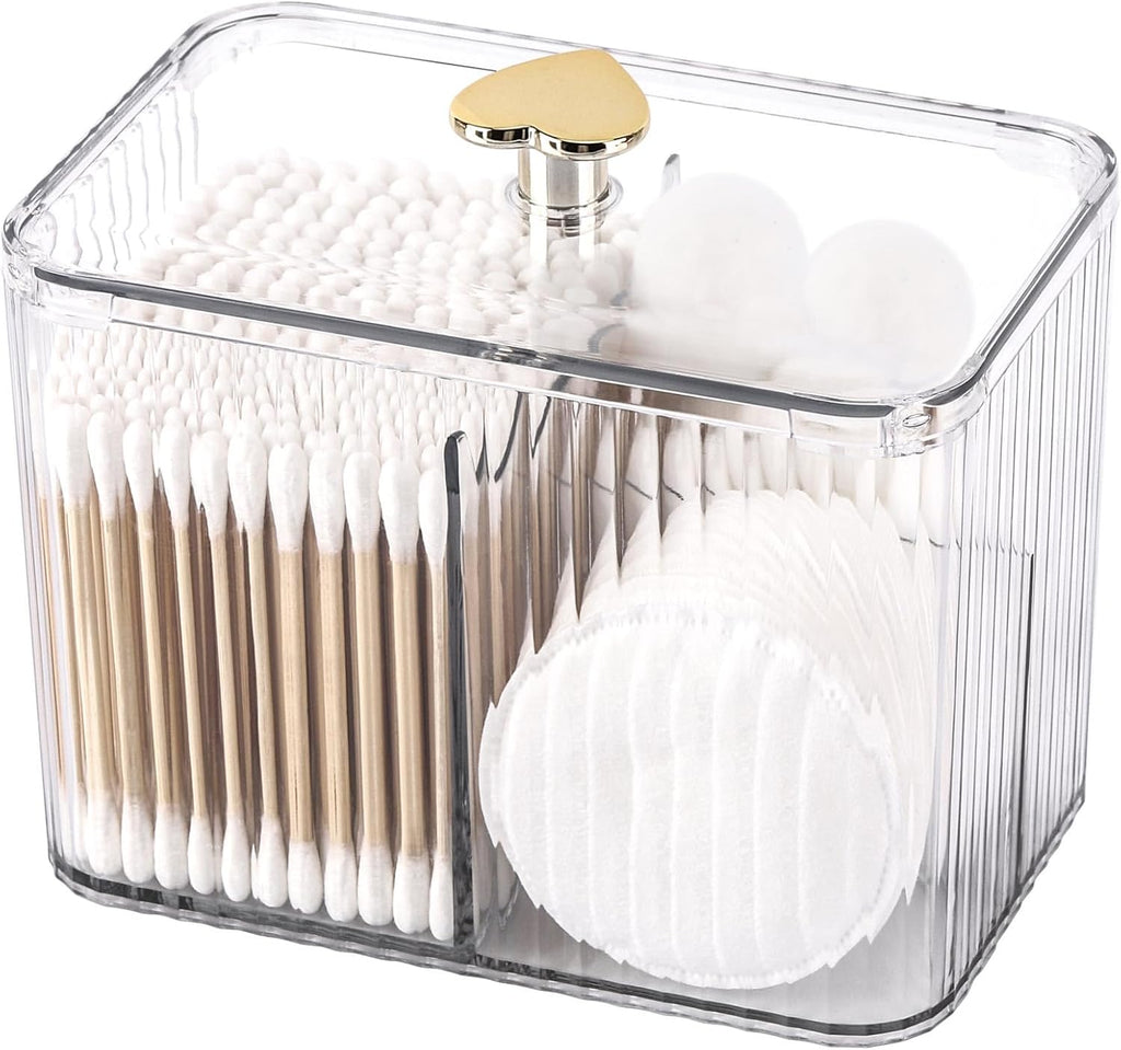 3-Section Qtip & Cotton Organizer Jar