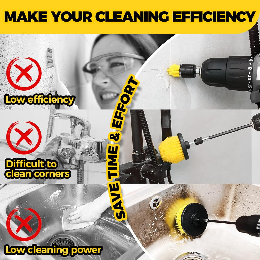 6-Pack Drill Brush Set – All-Purpose Cleaning Kit