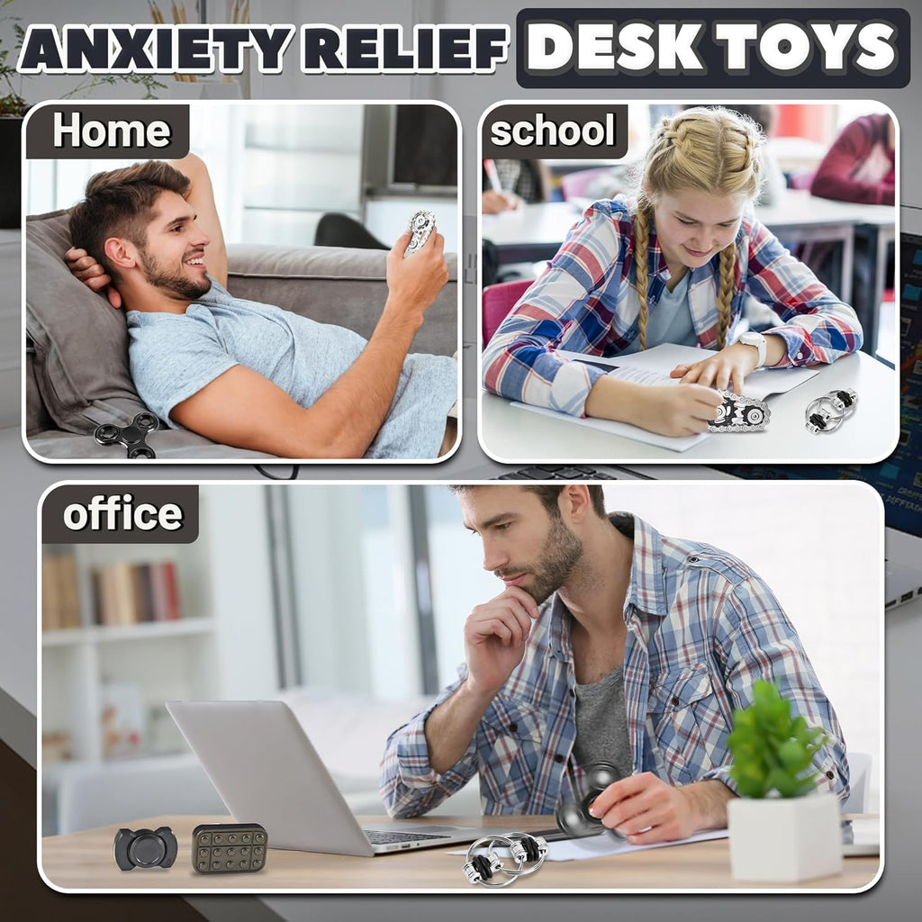 5-Piece Metal Fidget Toy Set for Stress Relief
