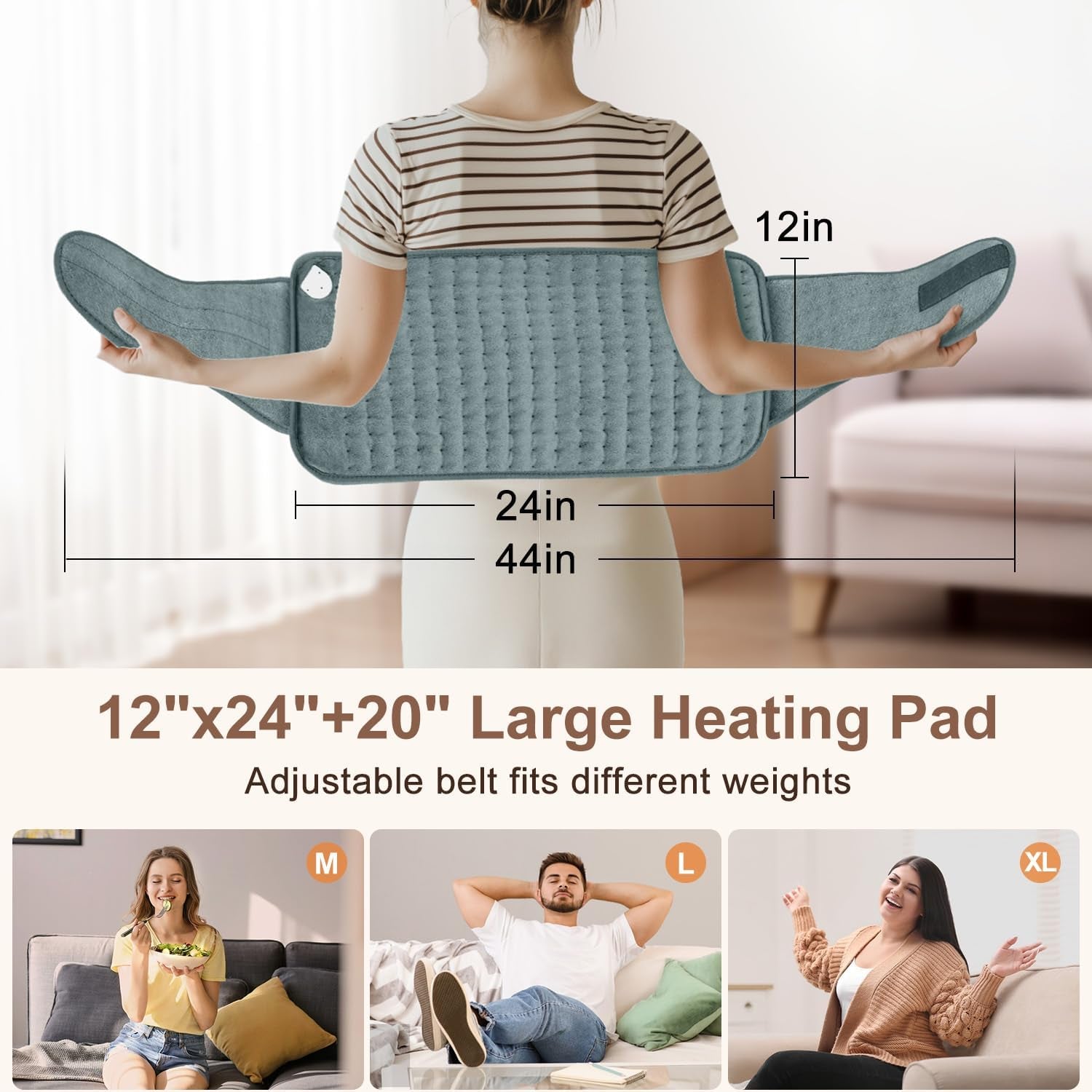 Electric Heating Pad – Back & Muscle Pain Relief