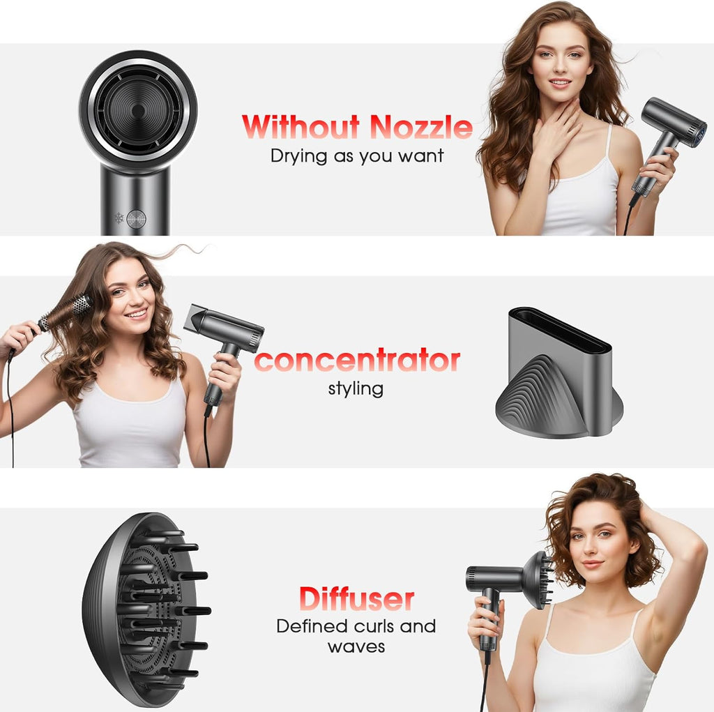 Professional Ionic Hair Dryer with Diffuser