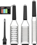 3-Piece Lemon Zester & Grater Set (Black)