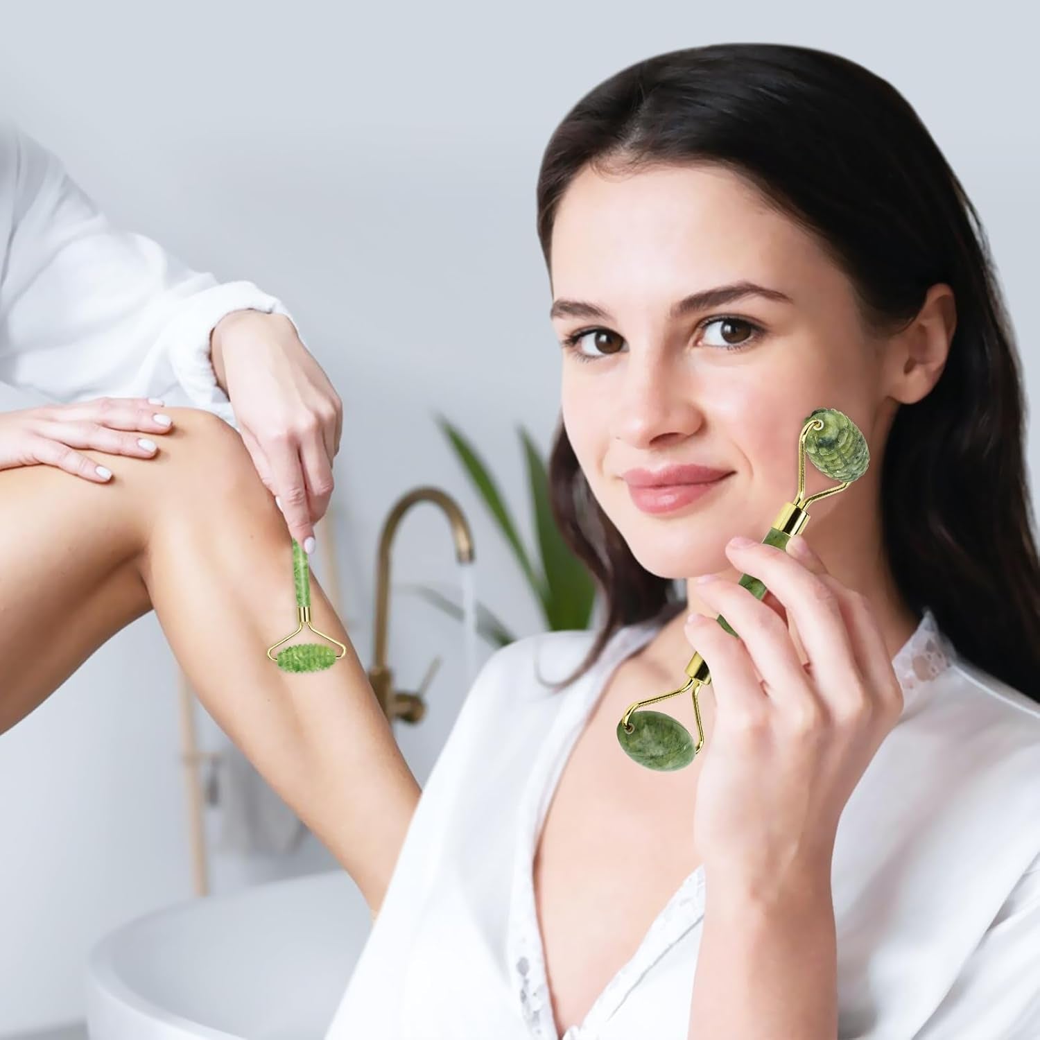 Jade Roller & Gua Sha Set – Facial Tools