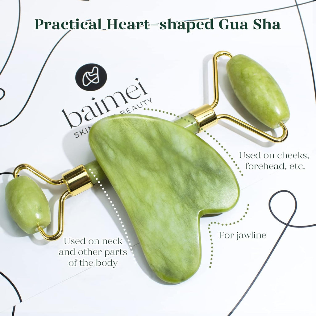 Icyme Jade Roller & Gua Sha Facial Set