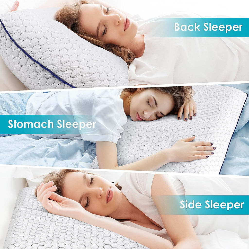 Memory Foam Bed Pillow – Side & Back Support