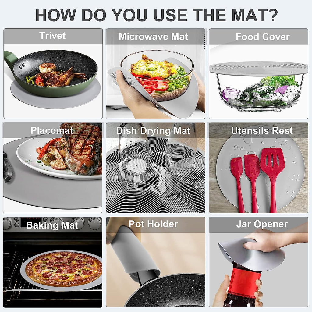 10-Inch Microwave Food Cover & Silicone Mat