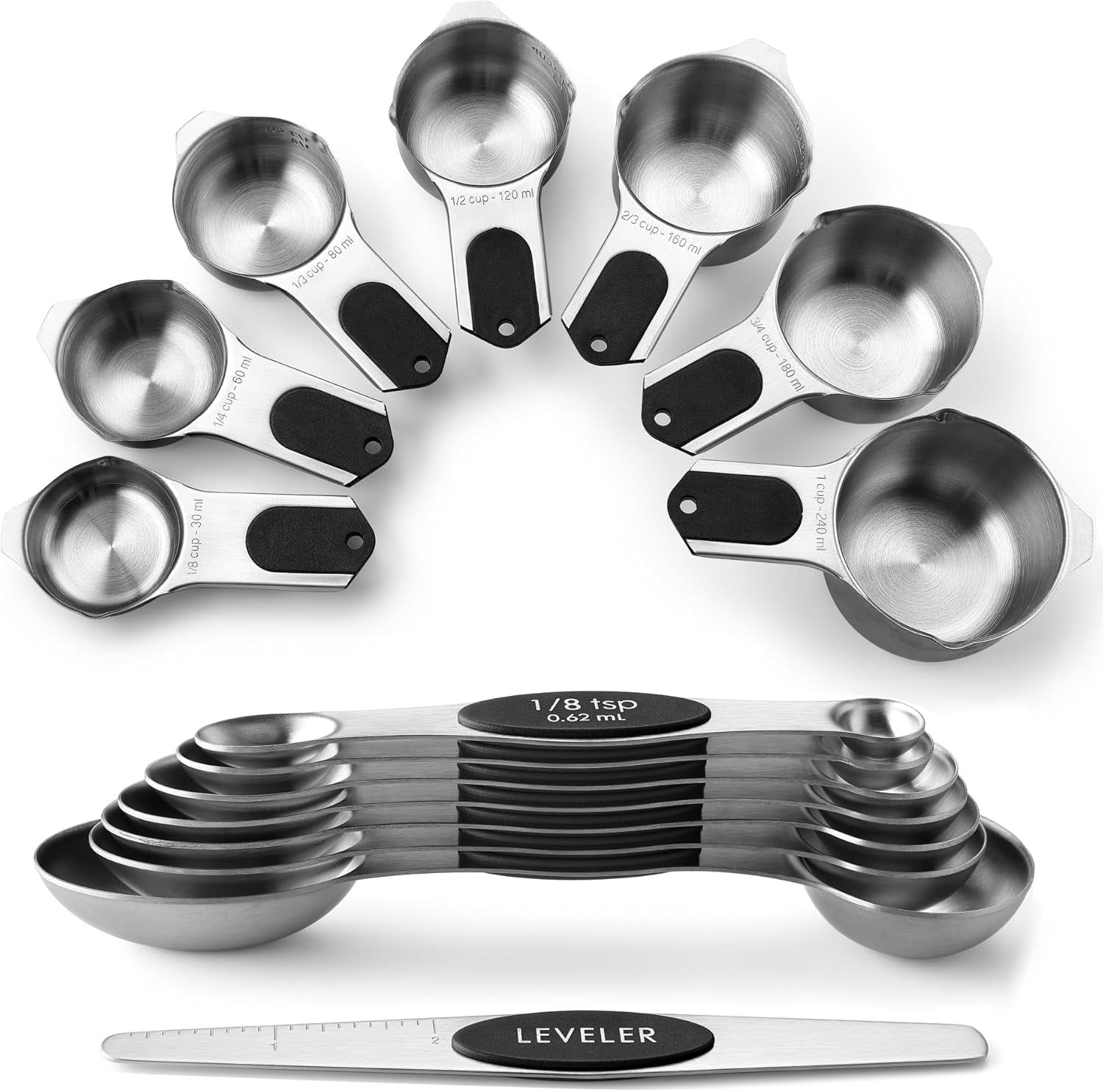 15-Piece Magnetic Measuring Cups & Spoons Set