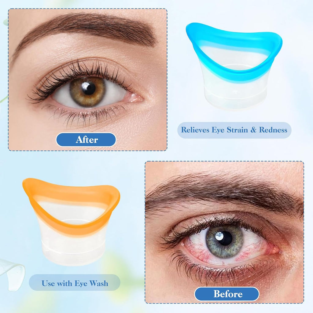 2-Pack Reusable Eye Wash Cups for Gentle Cleansing