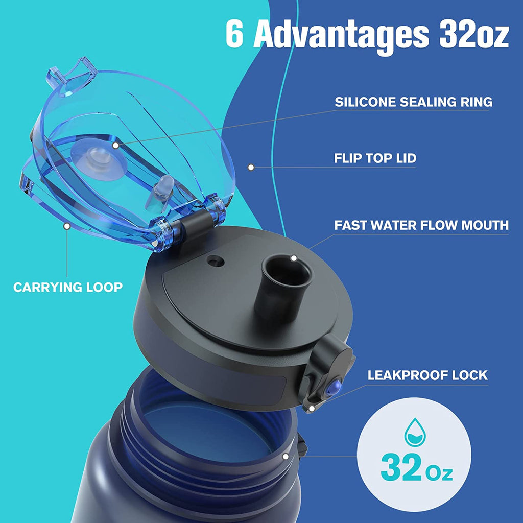 500/750ml Motivational Sports Water Bottle