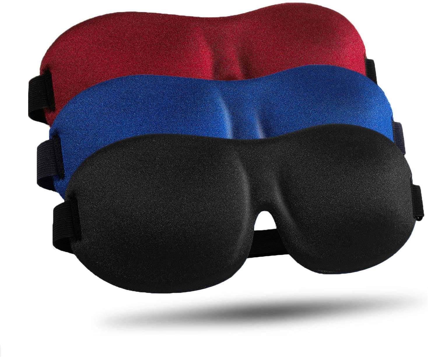 3-Pack 3D Blackout Sleep Masks for Side Sleepers