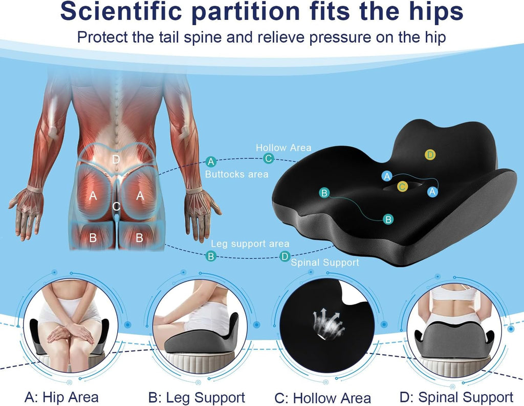 Premium Orthopedic Seat Cushion – X-Large Support