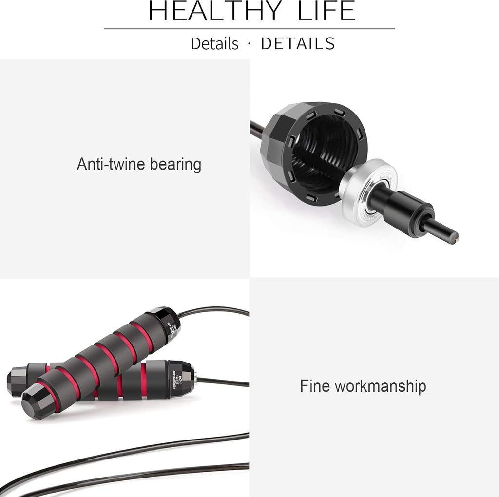 Speed Jump Rope – Adjustable Foam Handle