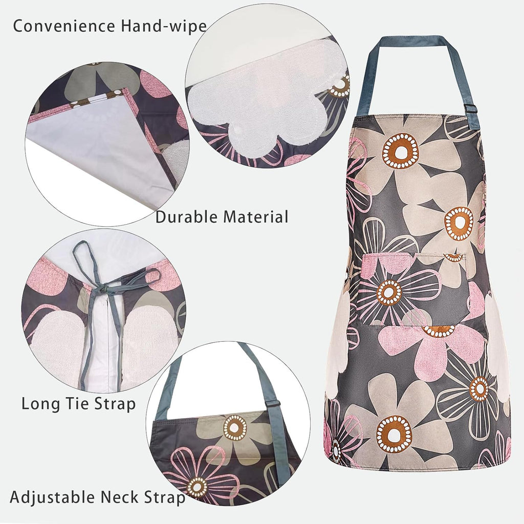 2-Pack Women’s Floral Waterproof Aprons