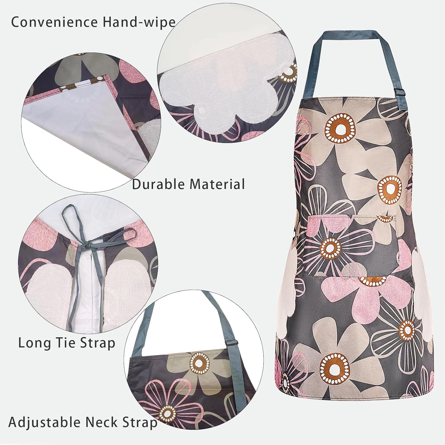 2-Pack Women’s Floral Waterproof Aprons