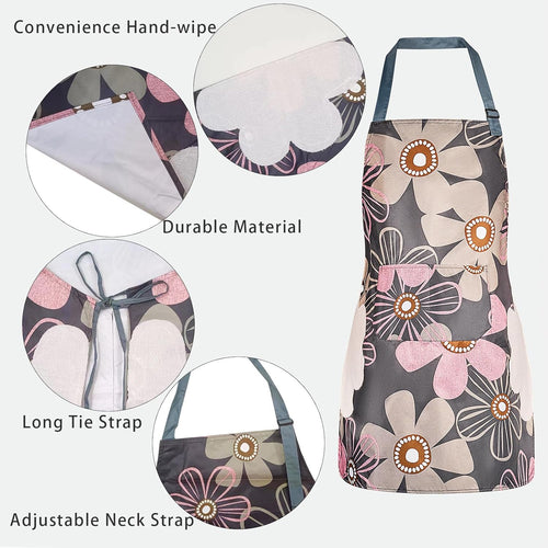 2-Pack Women’s Floral Waterproof Aprons