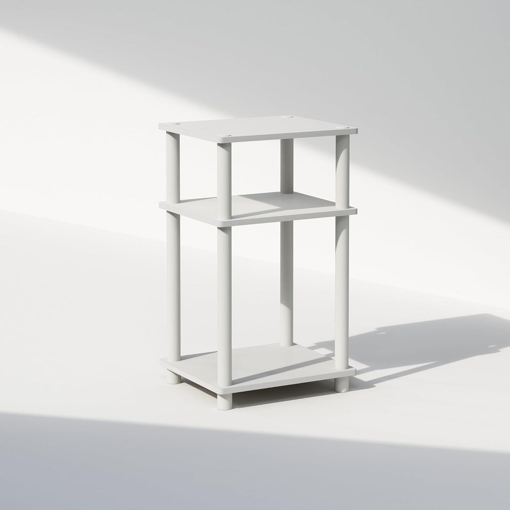Turn-N-Tube 3-Tier Nightstand – White