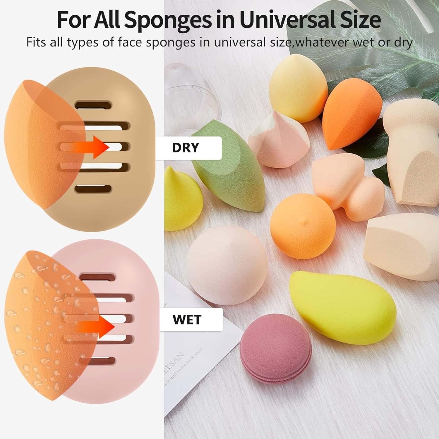 2-Pc Double-Sided Makeup Sponge Holder
