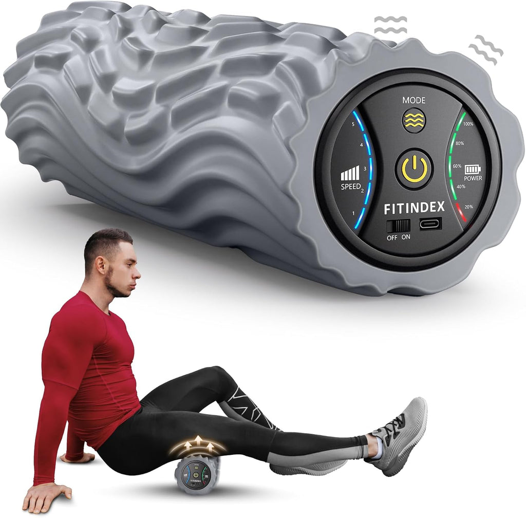 Vibrating Foam Roller – 5-Speed Deep Massage