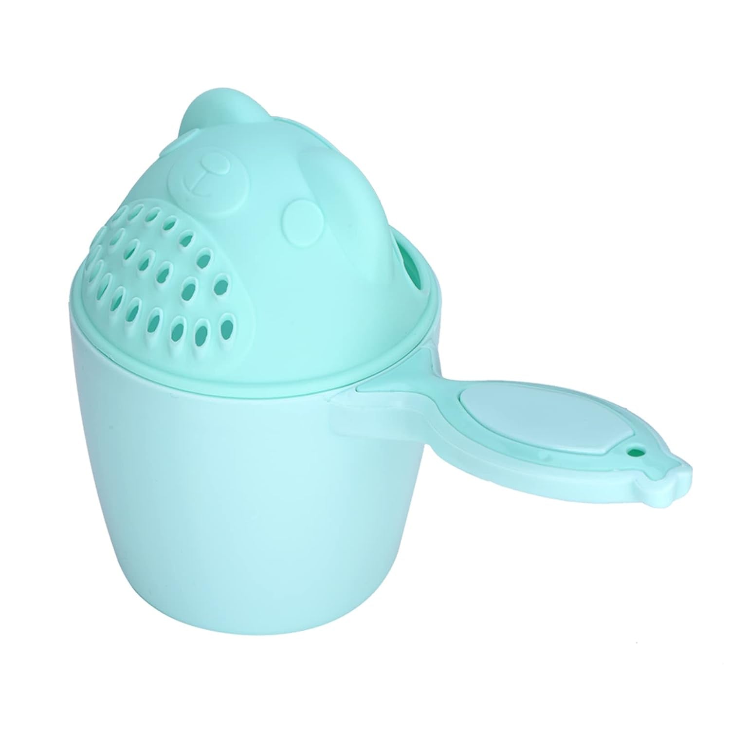 Detachable Tear-Free Waterfall Baby Rinse Cup, Shampoo Flusher for Hair Bathing (Green)