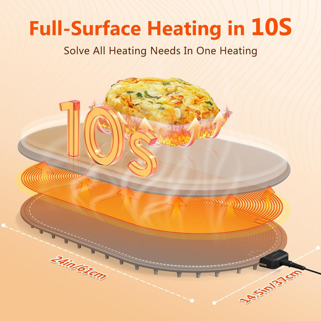Electric Food Warming Mat with Timer