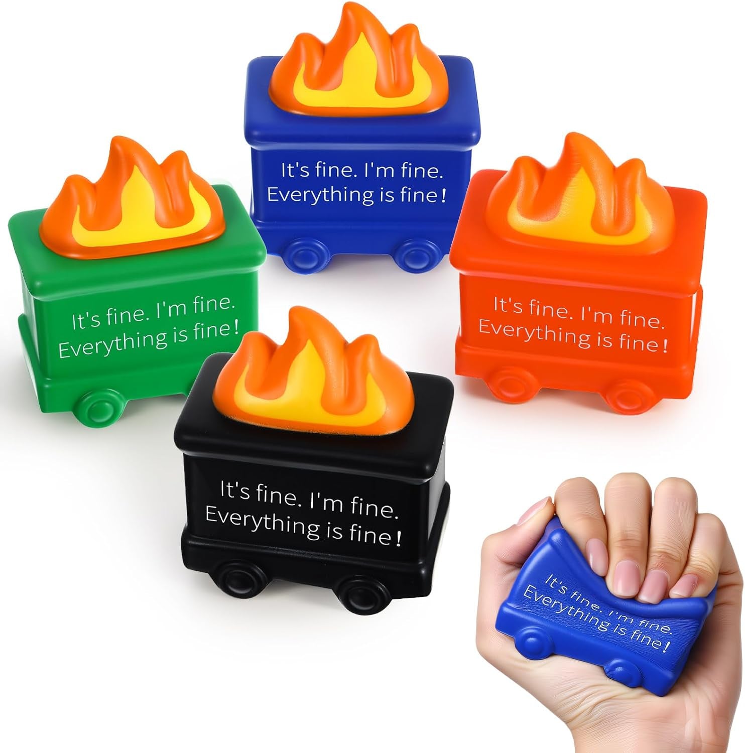 Dumpster Stress Relief Balls, 4 Pack