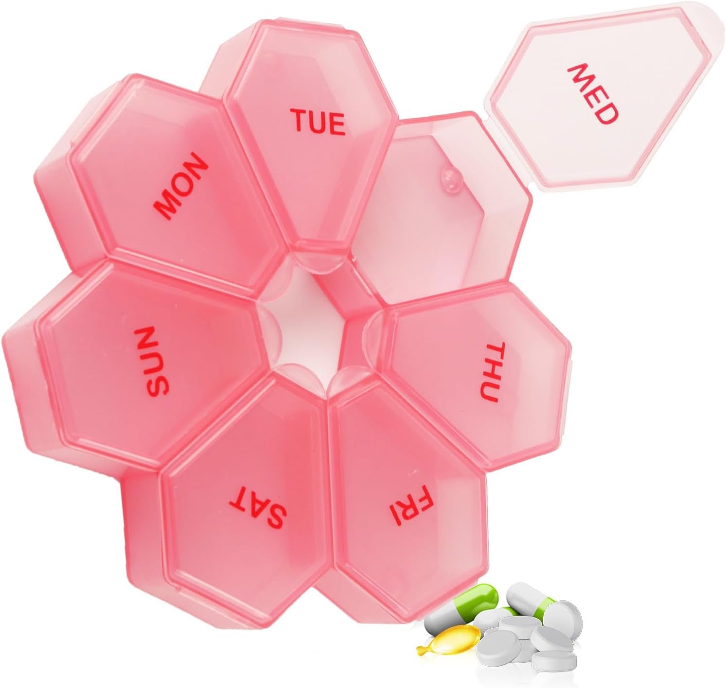 7-Day Weekly Pill Organizer & Vitamin Case