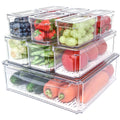 10-Pack Clear Fridge Organizer Bins – BPA-Free
