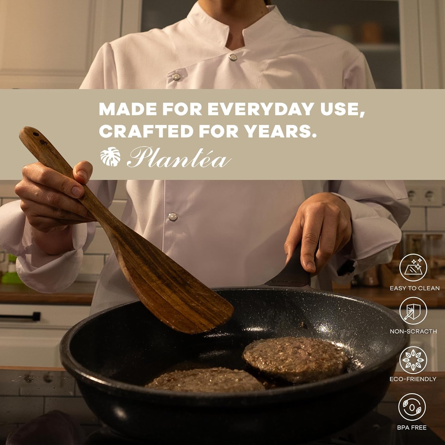 4-Piece Acacia Wood Spatula Set