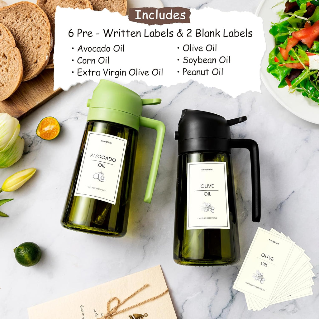 16oz Olive Oil Dispenser & Sprayer Bottle