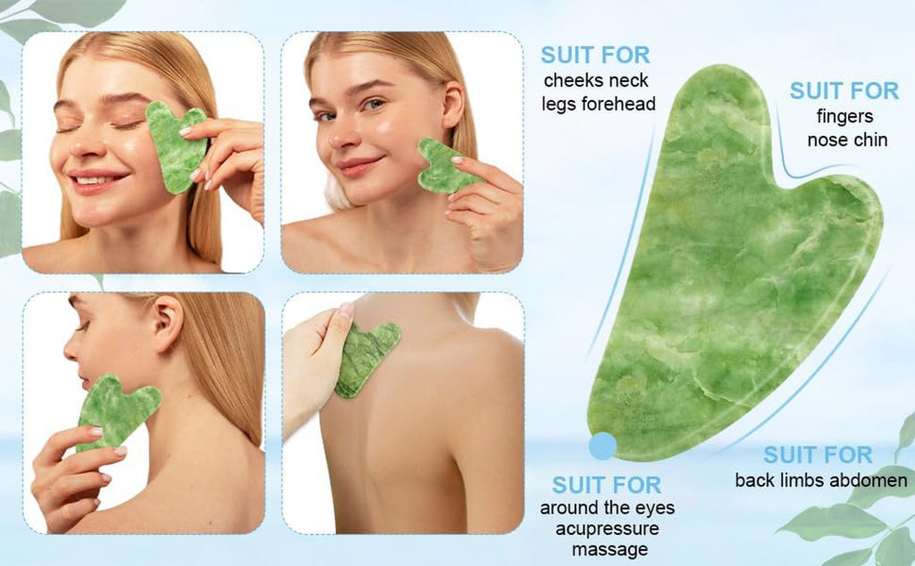 Jade Roller & Gua Sha Set – Facial Tools