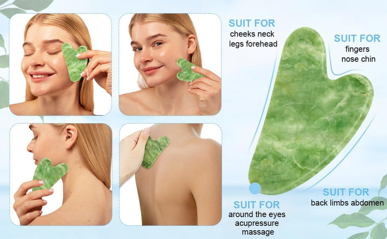 Jade Roller & Gua Sha Set – Facial Tools