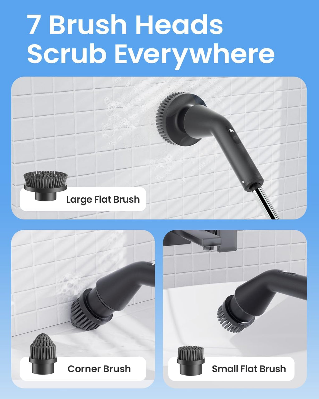 2025 Electric Cordless Spin Scrubber